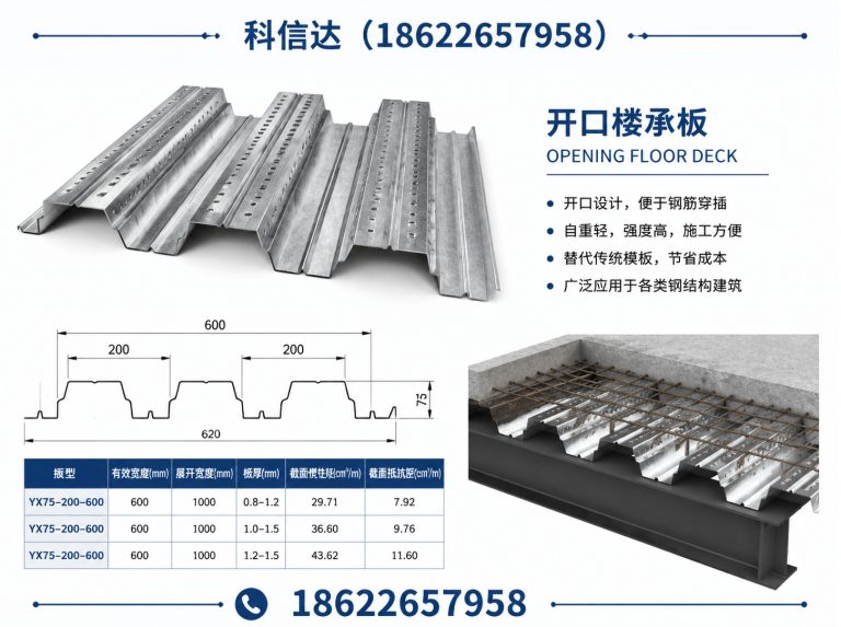 西青区钢筋桁架楼承板展示图